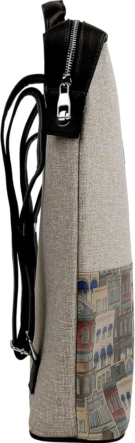 Slim Backpack for Women - Unique Design and Vegan Leather Laptop Work Travel Backpacks, Frame of Mind
