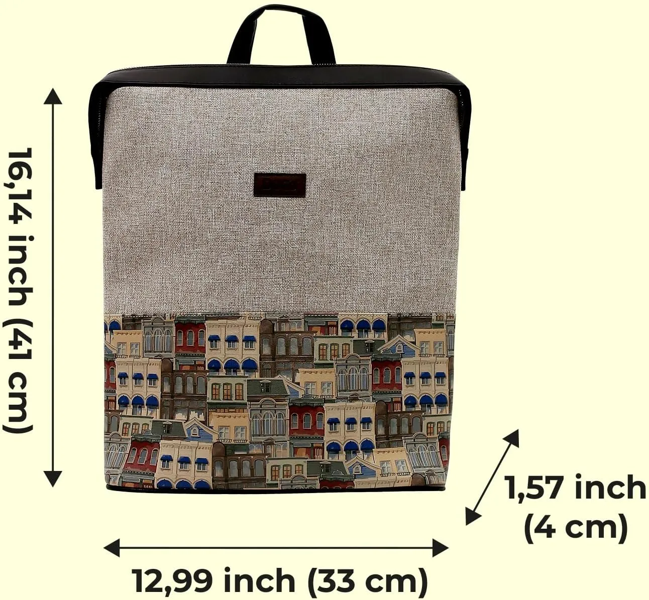 Slim Backpack for Women - Unique Design and Vegan Leather Laptop Work Travel Backpacks, Frame of Mind
