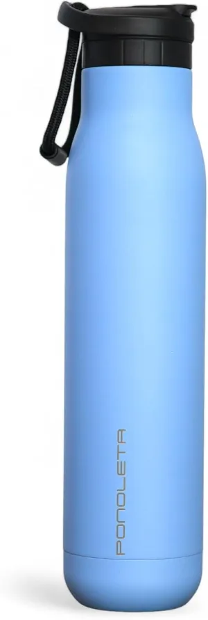 Slim Bottle, Stainless Steel Water Bottle with Straw, Standard Mouth Water Bottle for Sports, Office and Travel, BPA-Free, Leak Proof
