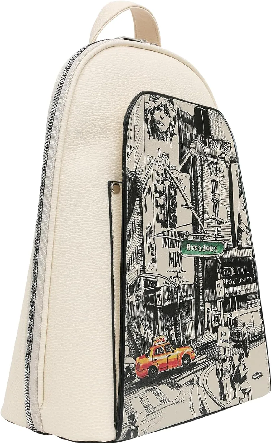 Small Backpack for Women - Vegan Leather and Unique Design Handmade Backpack Purse for Women, Broadway Design