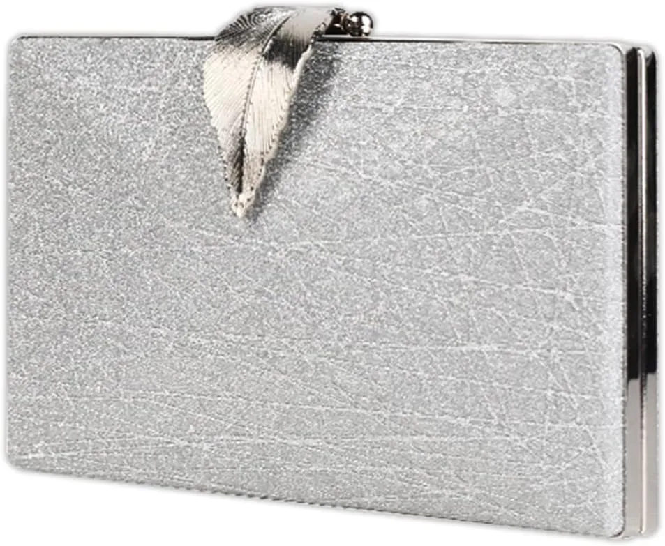 Small Clutch Purses for Women Evening Bag with Leaf-style Flip Lock Bridal Wedding Handbag