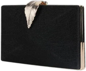 Small Clutch Purses for Women Evening Bag with Leaf-style Flip Lock Bridal Wedding Handbag