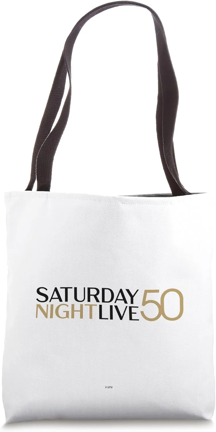 SNL Saturday Night Live 50 Black And Gold Tote Bag