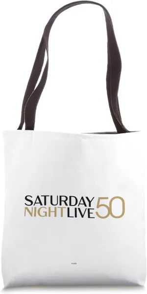 SNL Saturday Night Live 50 Black And Gold Tote Bag