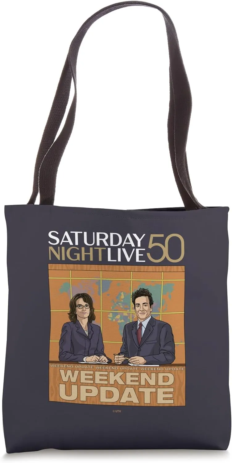 SNL Weekend Update Tina and Jimmy Tote Bag