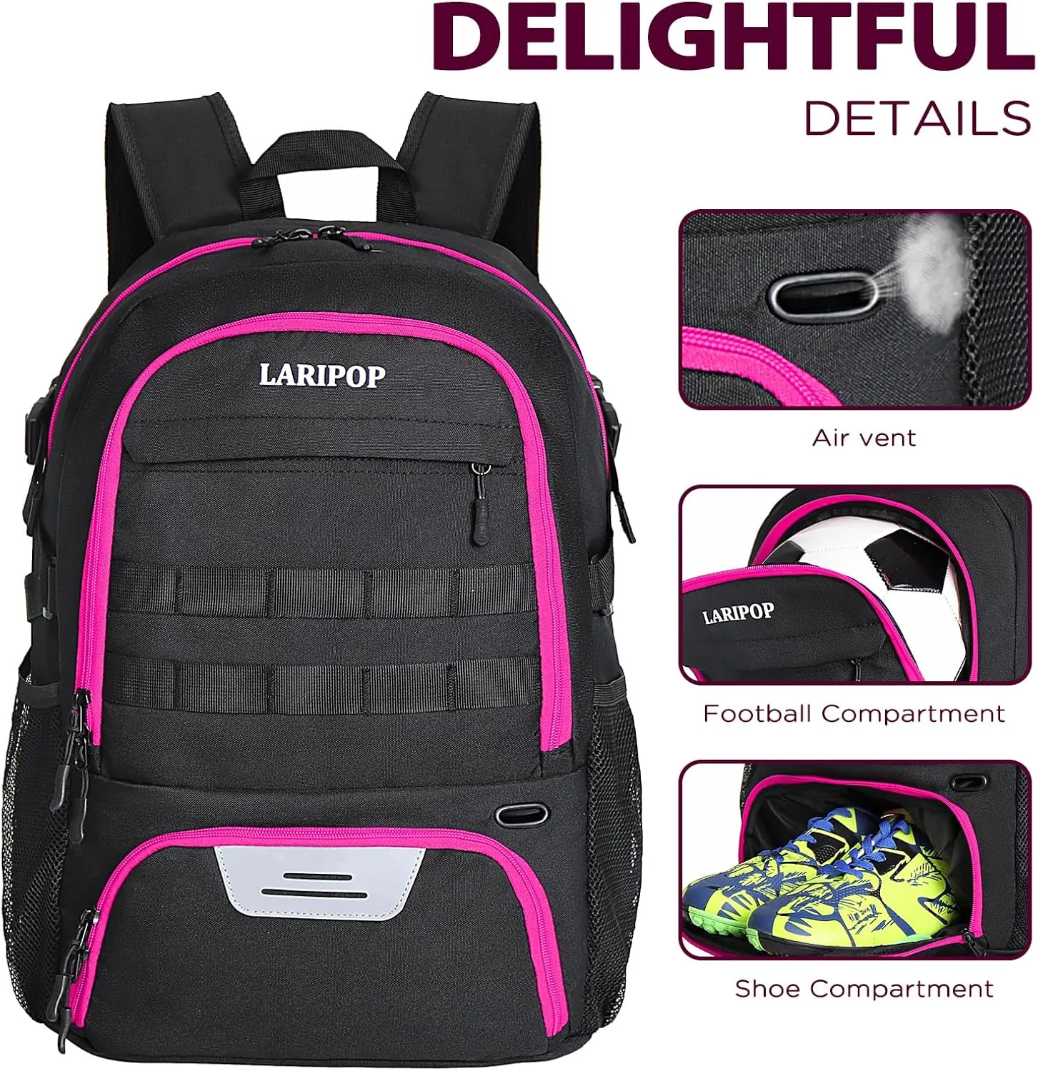 Soccer Backpack,Basketball Backpack for Basketball Accessories Training Equipment Fits Volleyball,Soccer,Sports Gifts