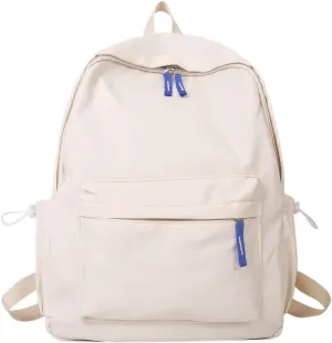 Soft Leather Purses for Women Waterproof Stylish Daypack Purses Shoulder Bags Outdoor Travel Backpack for Girls(White)
