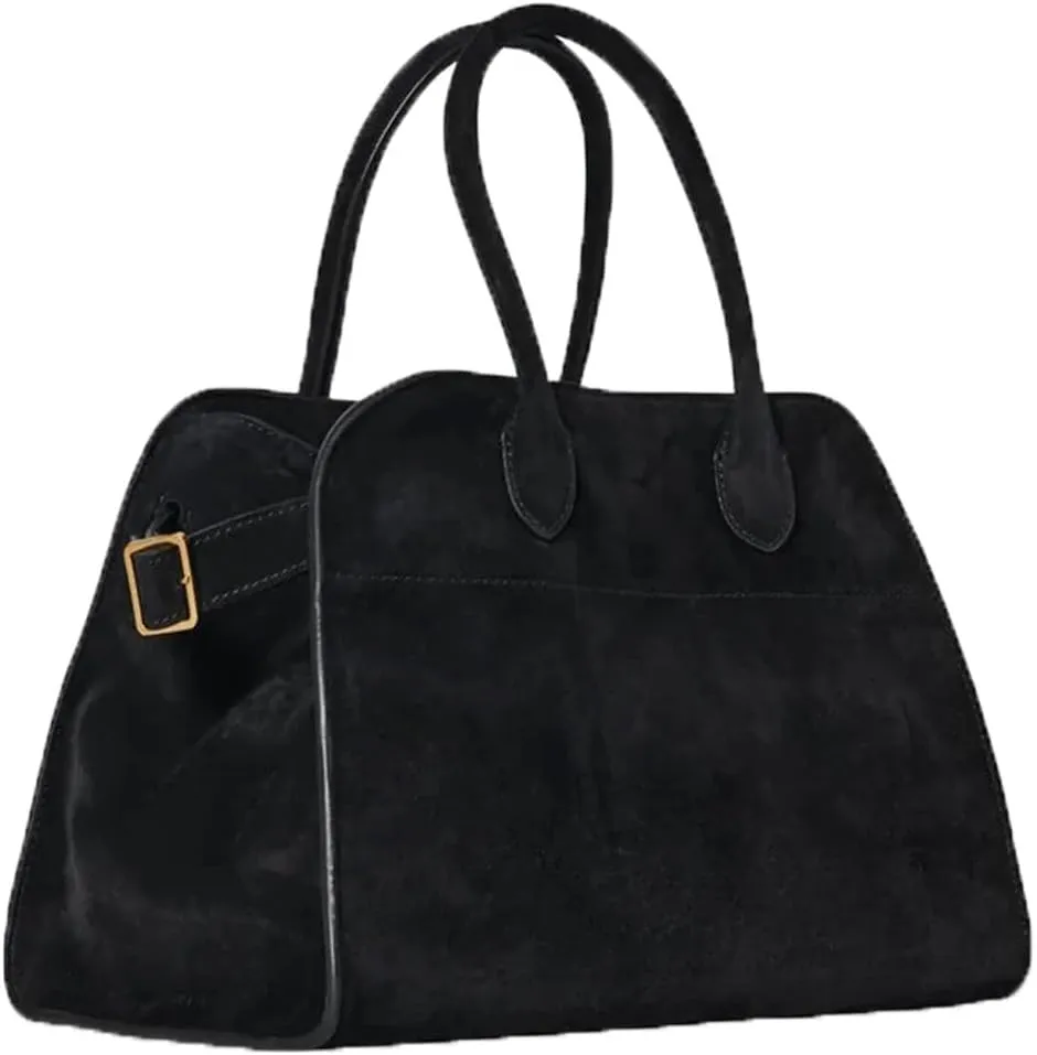 Soft Suede Satchels Bags for Women, Fashion Vintage Top-Handle Tote Bags,Large Capacity Casual Hobo Bag