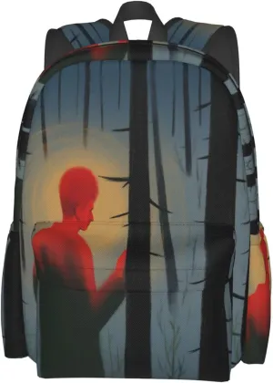Solitary Forest Backpack Bookbag Waterproof Backpacks for Women Men Travel Backpack Laptop Backpacks Daypack Shoulder Bag
