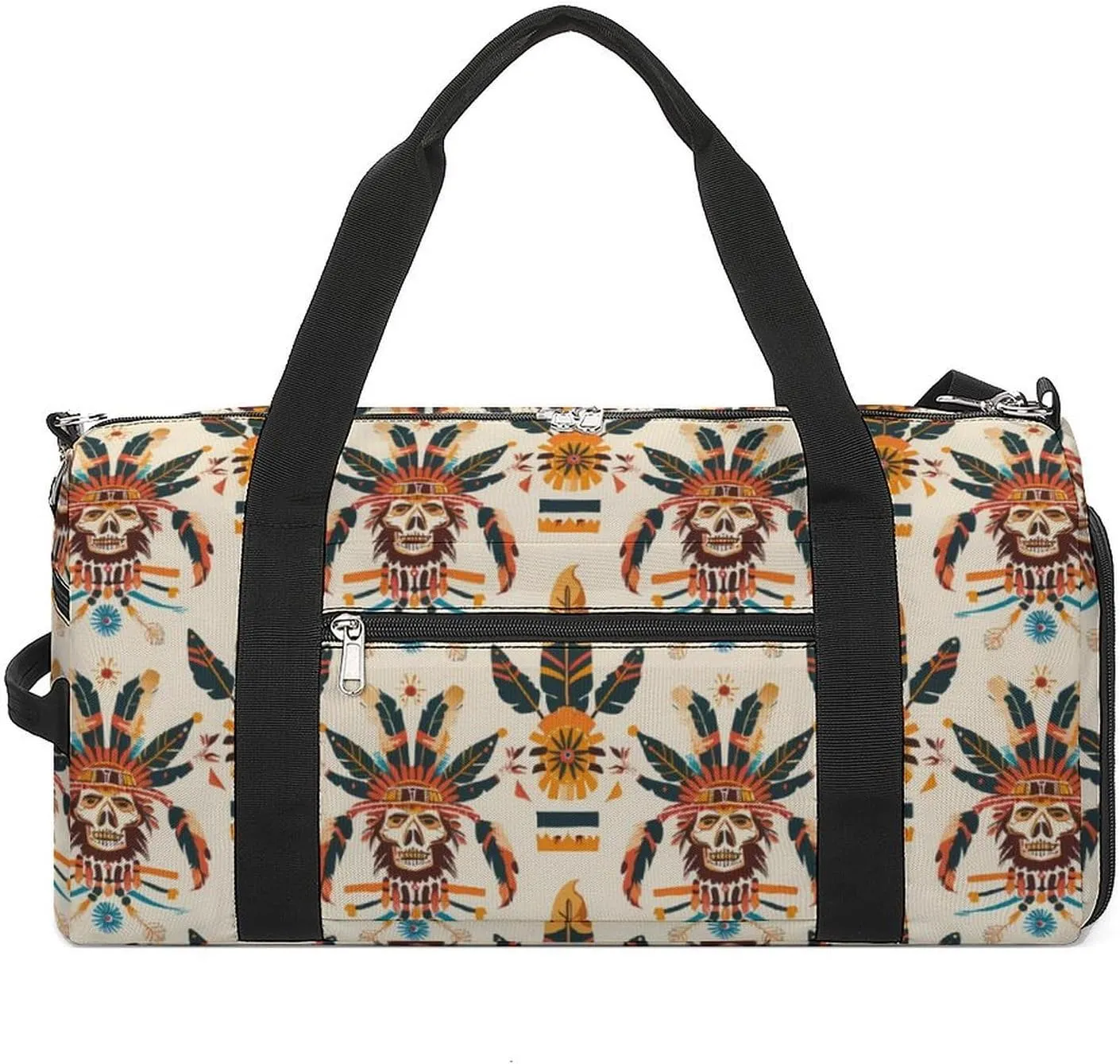 Southwestern Native American Pattern Sports Gym Bag Lightweight Travel Duffle Bag Carry on Weekender Bags for Women Men