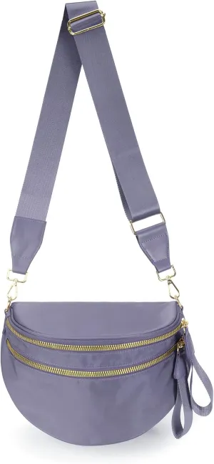 Spacious Nylon Crossbody Bag Bum Bag Handbags Wallets Purses Trendy Shoulder Bag for Women