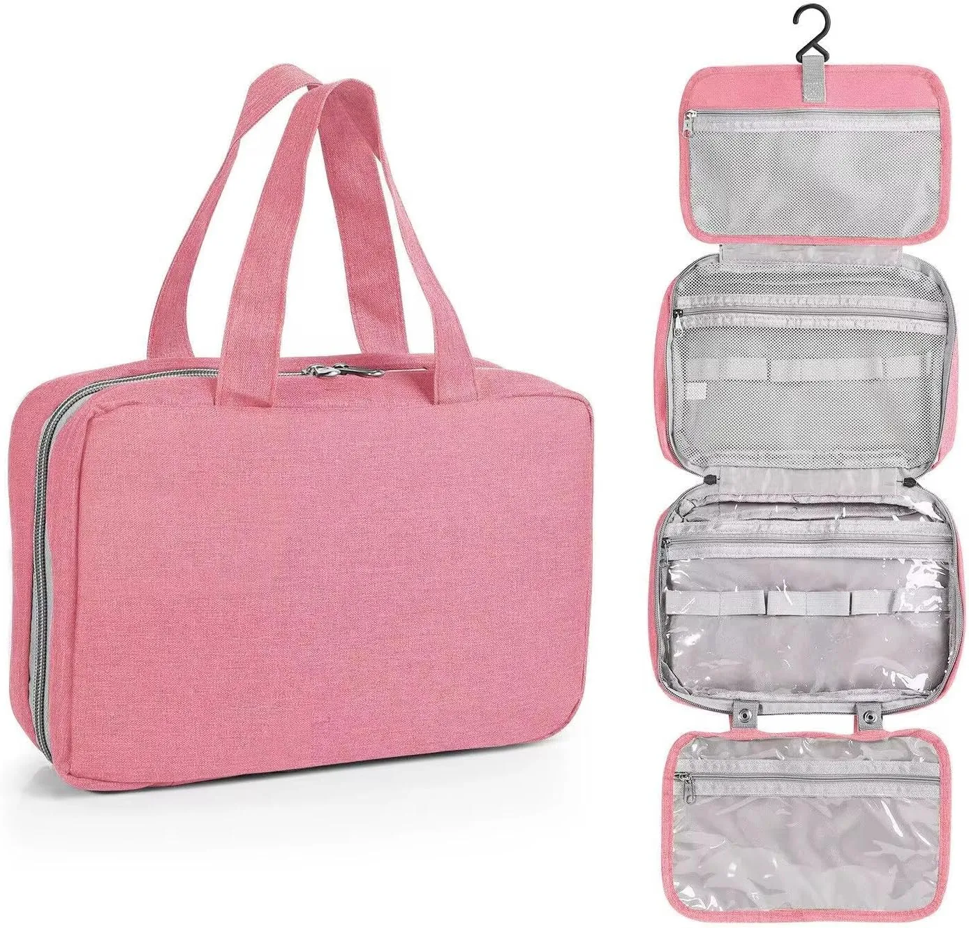 Spark Living-Travel Toiletry Bag for Women – Stylish, Lightweight, and Waterproof Makeup Organizer for Vacations, Work Trips & Daily Use