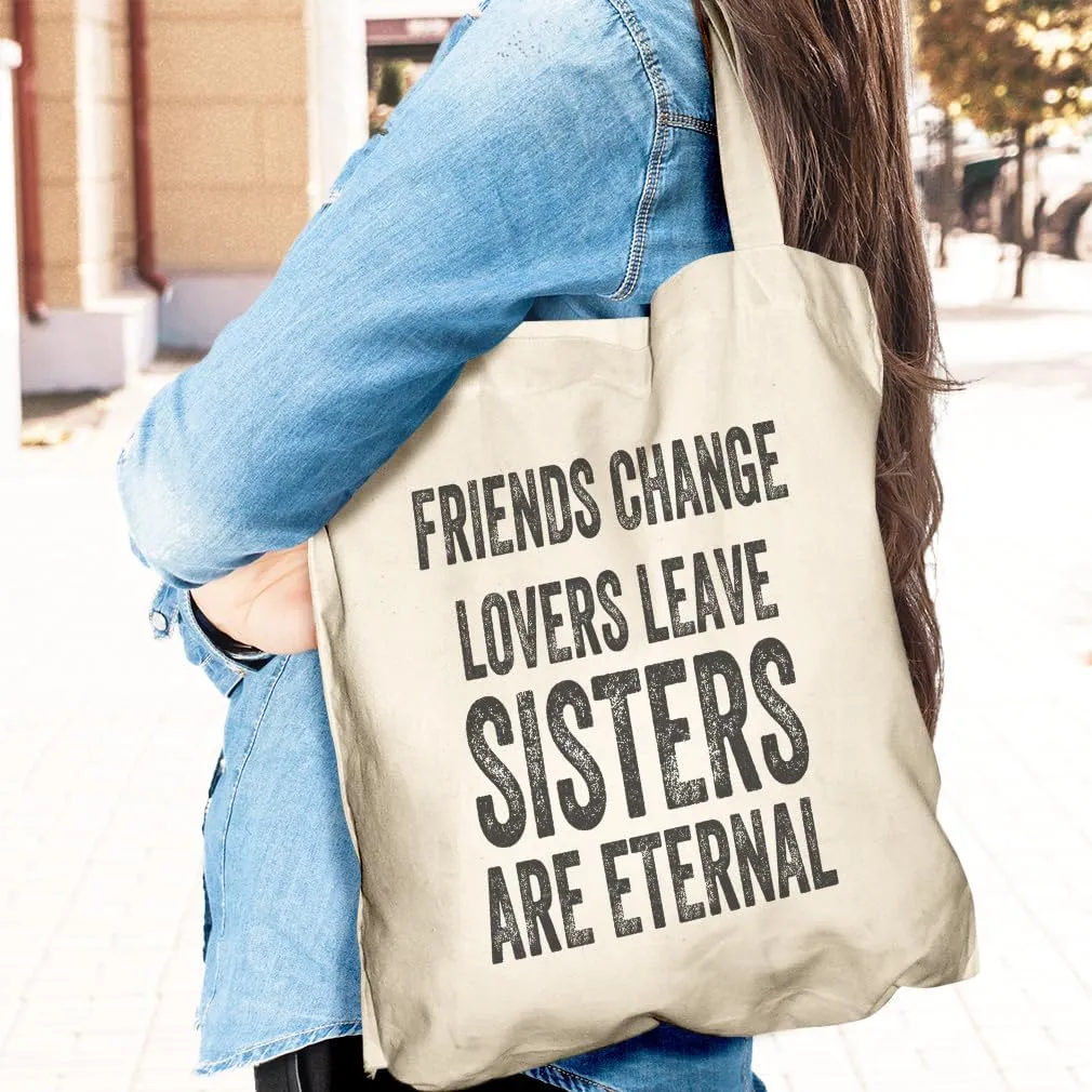 Speedy Pros Canvas Tote Bag for Women Friends Change Leave Sisters Eternal Family & Friends Beach Bags for Women