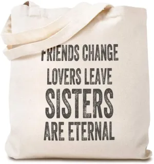 Speedy Pros Canvas Tote Bag for Women Friends Change Leave Sisters Eternal Family & Friends Beach Bags for Women