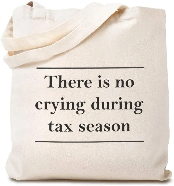 Speedy Pros Canvas Tote Bag for Women There Is No Crying During Tax Season Funny Humor Beach Bags for Women