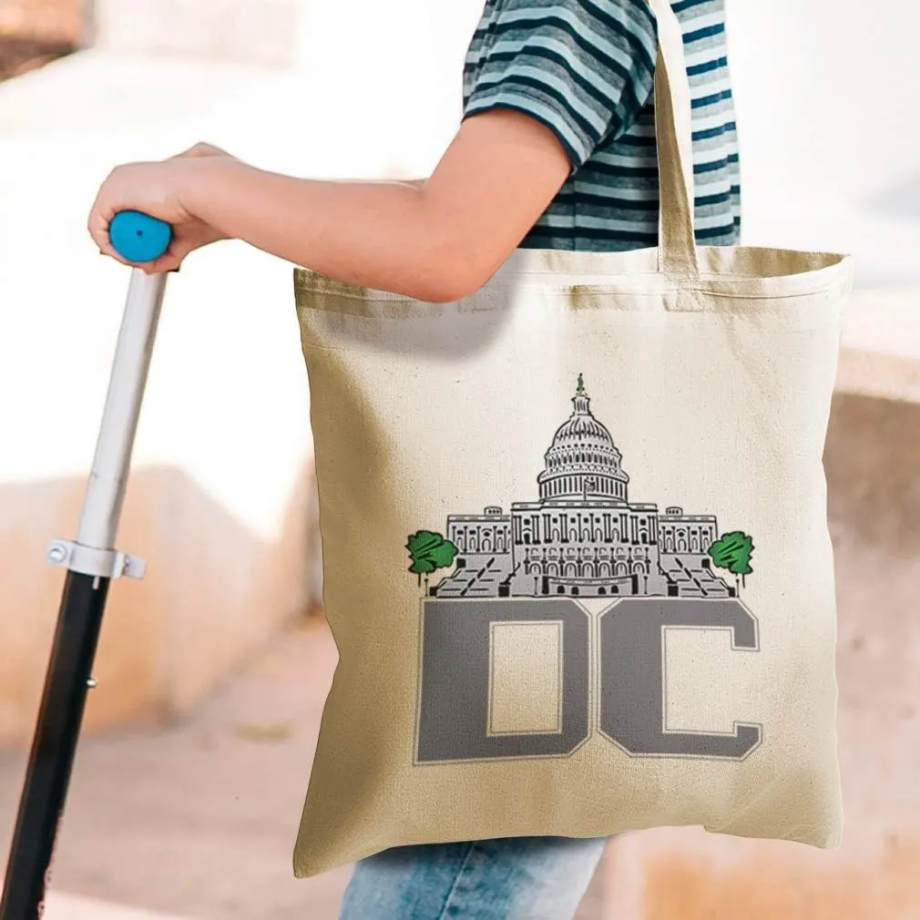 Speedy Pros Canvas Tote Bag for Women Washington Dc Capital Beach Bags for Women