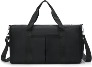 Sports Duffel Bags Gym Tote Bags Travel Golf Duffel Traveling Waterproof Weekend Bags with Shoes for Women Men (Black)