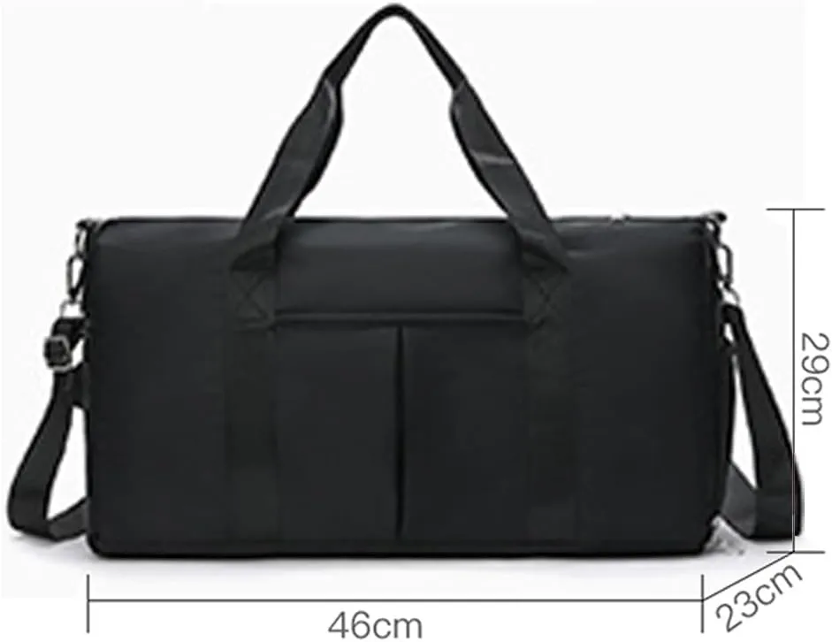 Sports Duffel Bags Gym Tote Bags Travel Golf Duffel Traveling Waterproof Weekend Bags with Shoes for Women Men (Black)