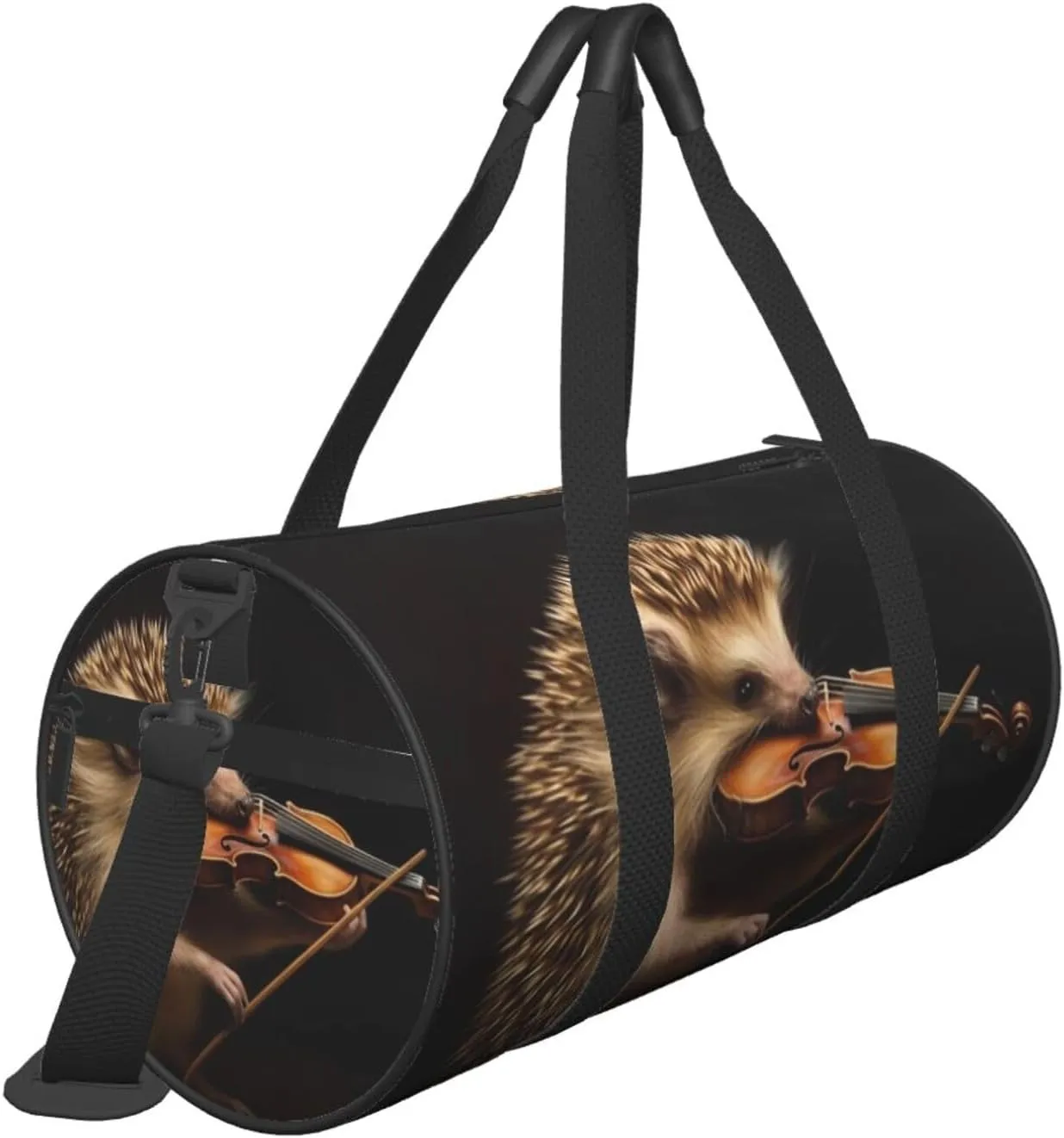 Sports Gym Bag for Women Men Travel Duffel Bag Tote Weekender Bag Carry on Overnight Bag for Travel Swimming Fitness Workout Sports Animal Hedgehog Music Violin Duffle Bag