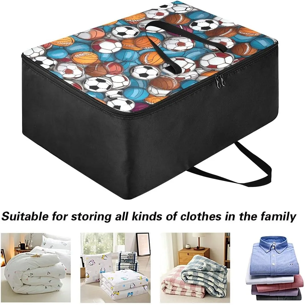 Sportsball Sports Storage Bags, 27.5x19.7x11 In, Garment Storage Organizer Travel Cargo Duffel Bags Space Saving Packing Totes for Moving Supplies Storage