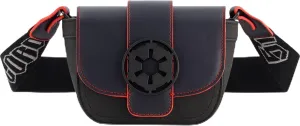 Star Wars Crossbody Bag, Galactic Empire Mini Handbag with Adjustable Shoulder Strap, Black