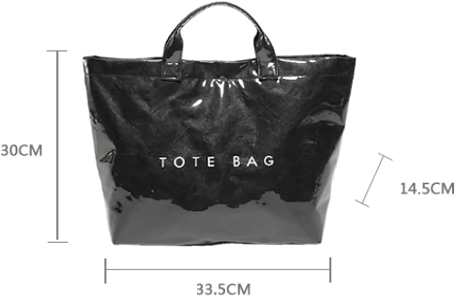 Stellaya Womens Letters Print Tote Bag, New Women's PVC Kraft Paper Tote Bag