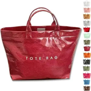 Stellaya Womens Letters Print Tote Bag, New Women's PVC Kraft Paper Tote Bag