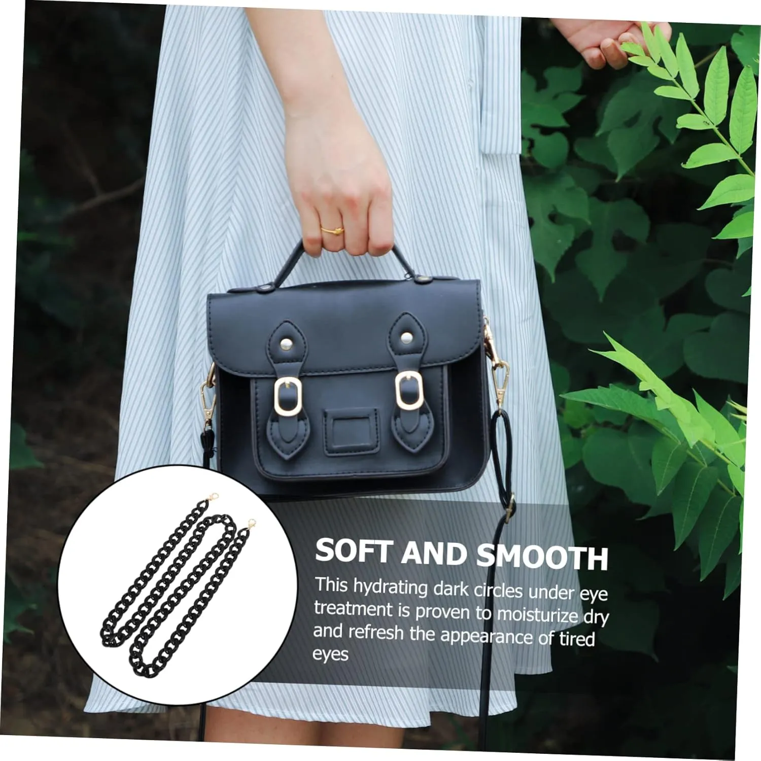 STOBOK Detachable Acrylic Handbag Chain Single-Shoulder Purse Accessory Stylish and Shiny for Women's DIY Bag