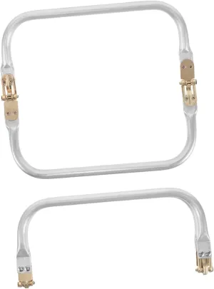 STOBOK Square Aluminum Bag Frame Clasp 2pcs Purse Hardware Metal Clip for DIY Handbags Lock Mechanism Craft Supplies