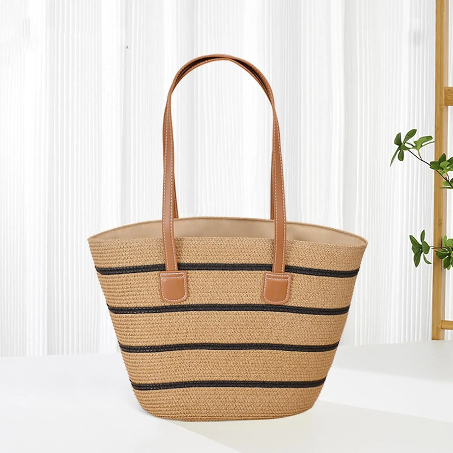 Straw Bags for Women 2025 Summer Purses Beach Straw Crossbody Handmade Shoulder Travel Woven Totes Bag Women's Handbag