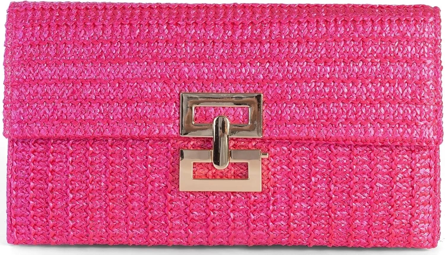Straw Clutch Purses Women Summer Beach Handbags Boho Woven Envelope Wallet Fold Over Chain Crossbody Shoulder Bag Evening Bag