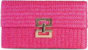Straw Clutch Purses Women Summer Beach Handbags Boho Woven Envelope Wallet Fold Over Chain Crossbody Shoulder Bag Evening Bag