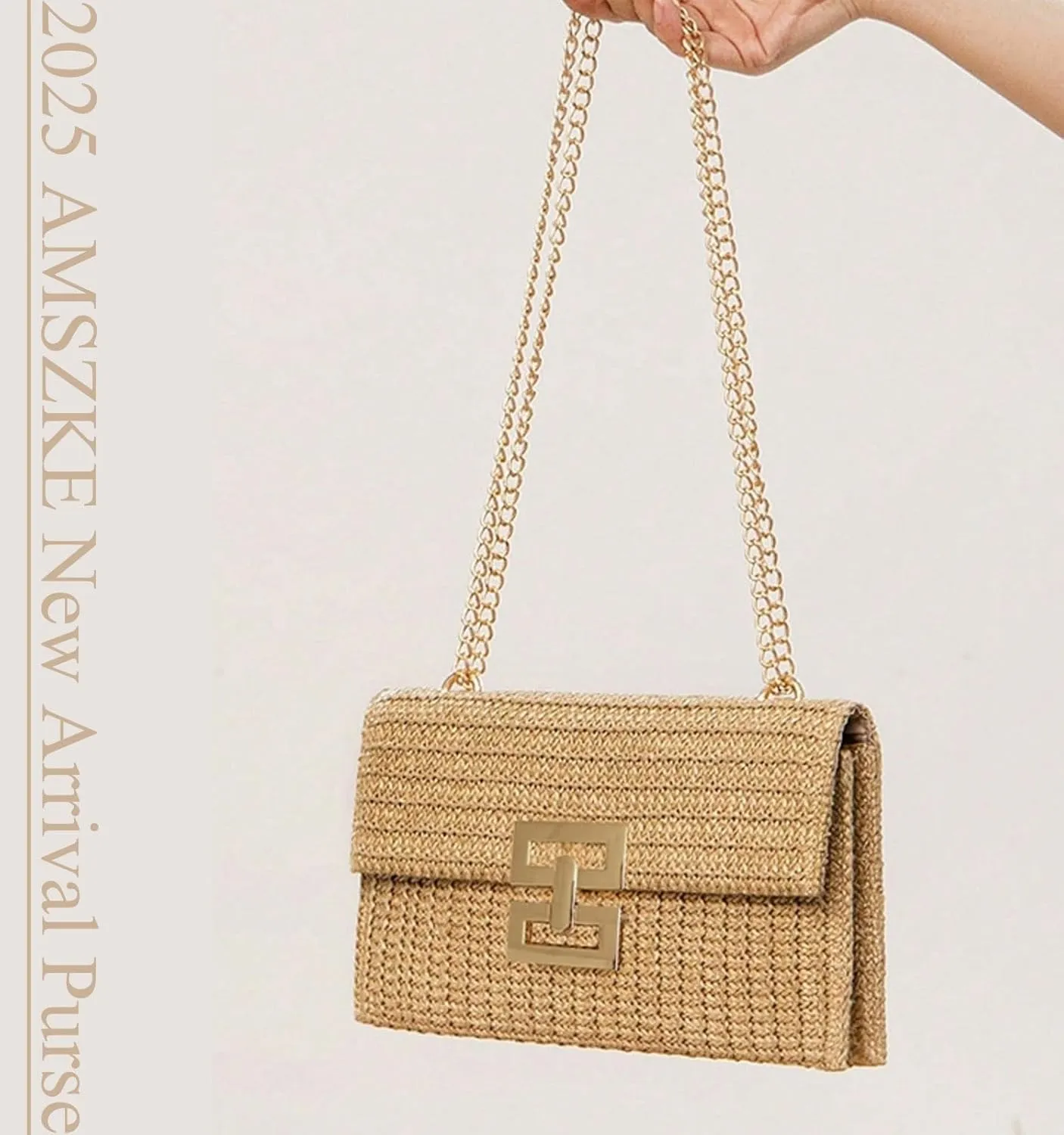 Straw Purse Summer Beach Woven Clutch Purses for Women Cloud Crossbody Shoulder Bags Spring Clutch Handbag 2025