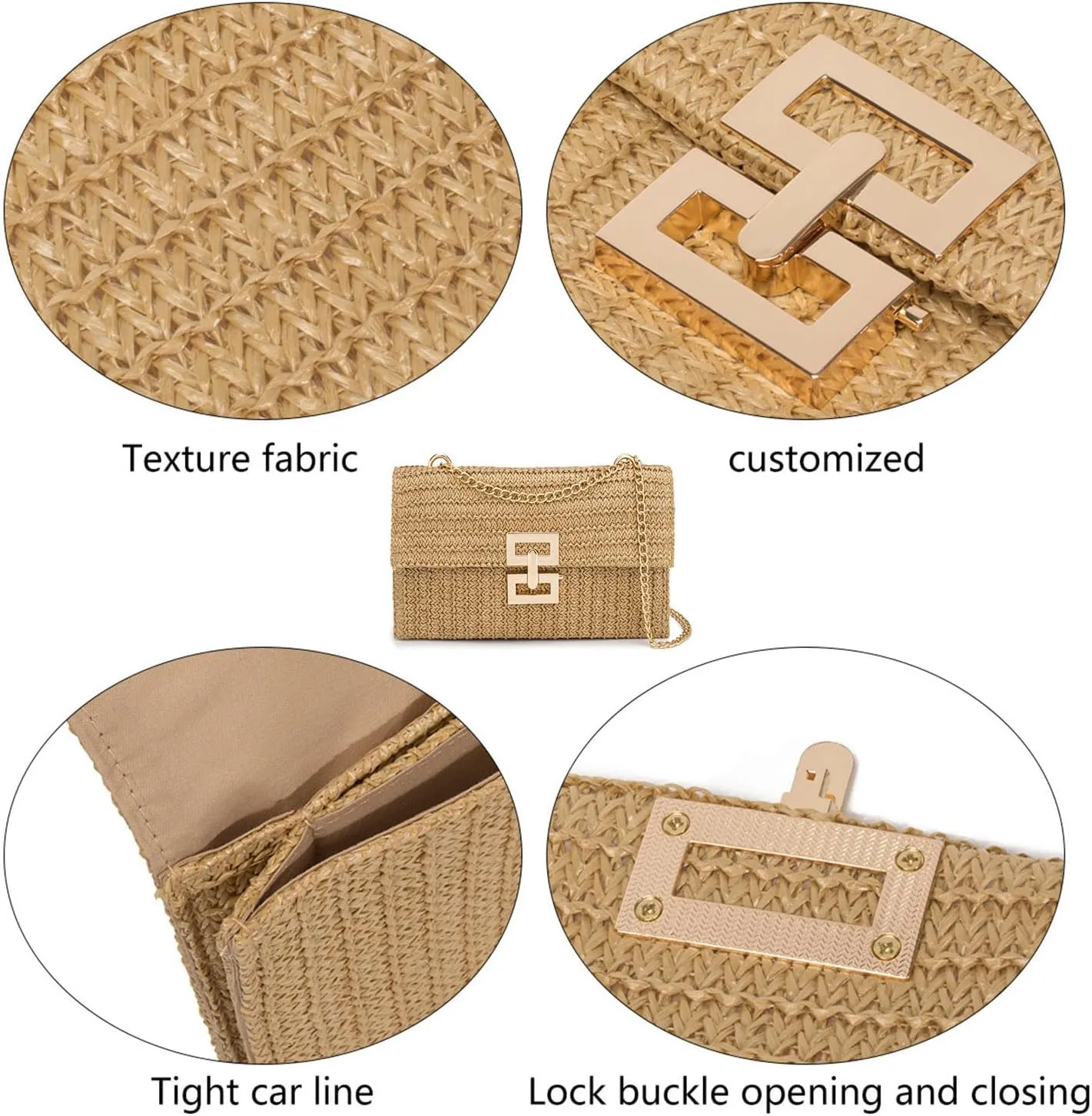 Straw Purse Summer Beach Woven Clutch Purses for Women Cloud Crossbody Shoulder Bags Spring Clutch Handbag 2025