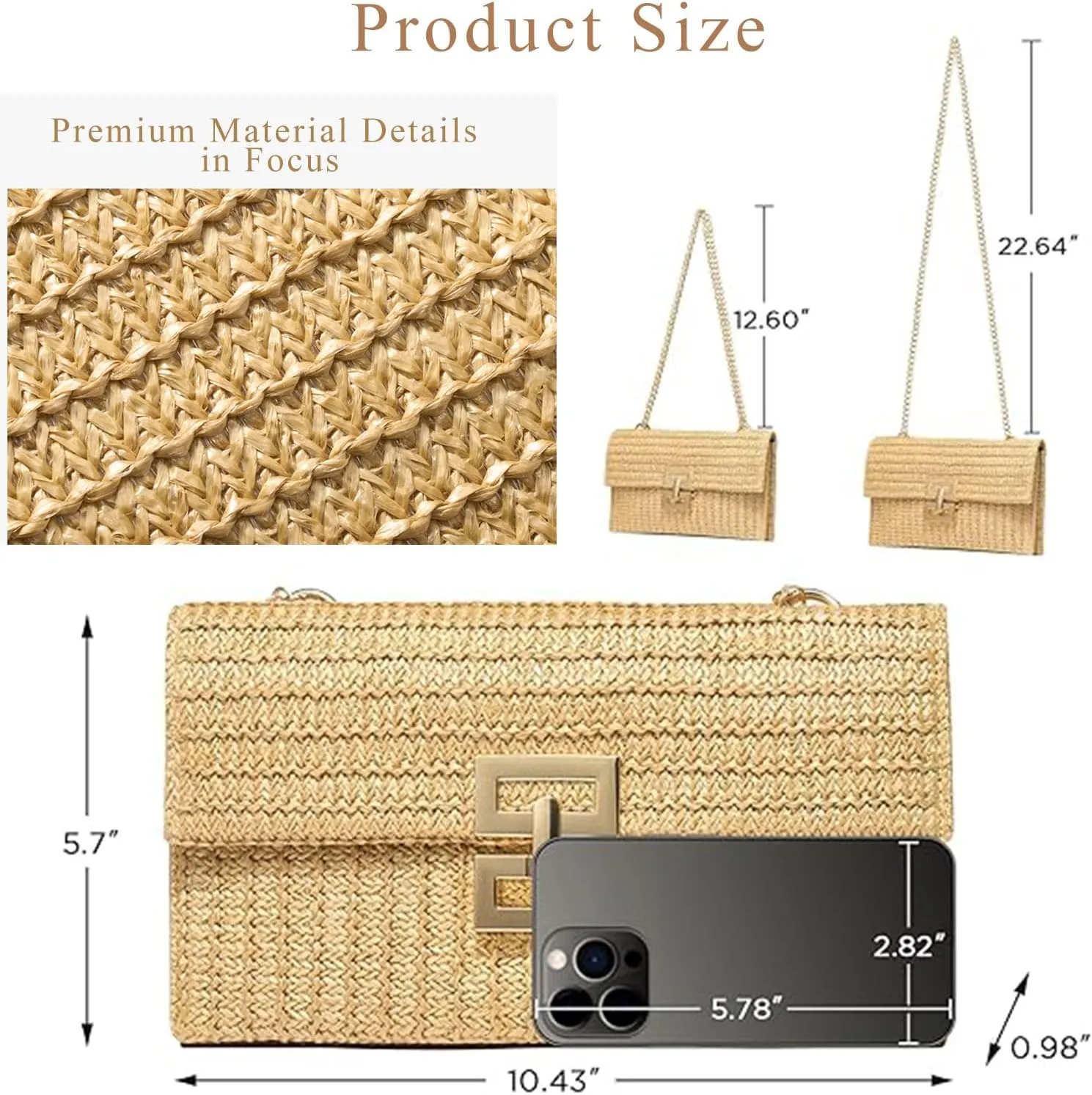 Straw Purse Summer Beach Woven Clutch Purses for Women Cloud Crossbody Shoulder Bags Spring Clutch Handbag 2025