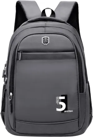 Student Backpack Fashionable New Pattern Simple Solid Color Comfortable Shoulder Strap Backpack with (Grey, One Size)
