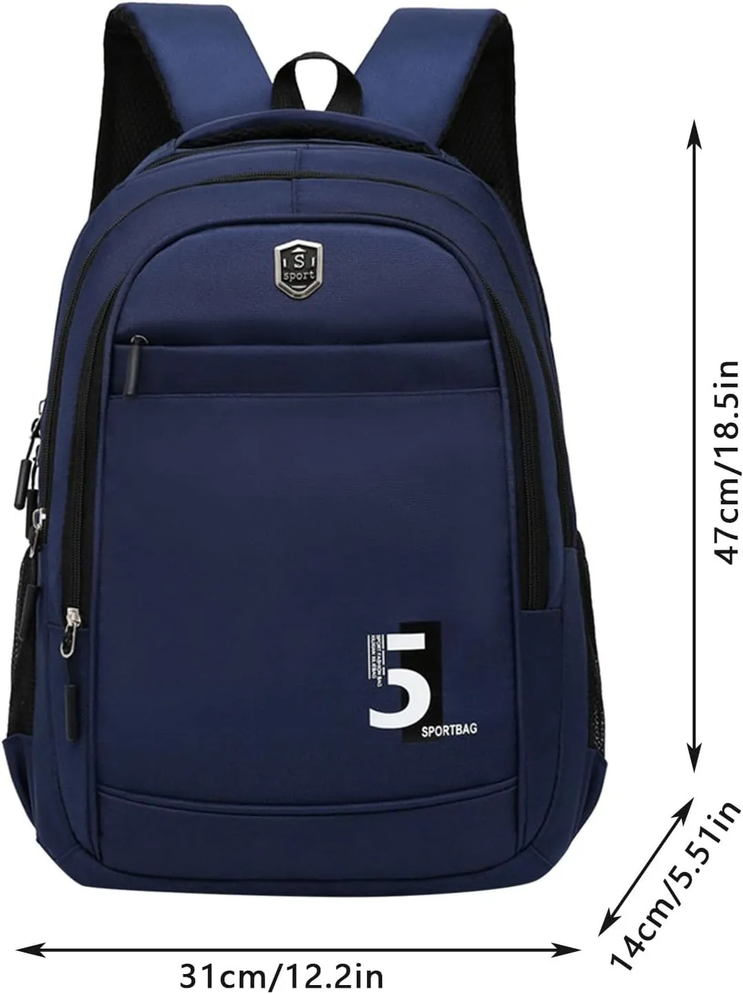 Student Backpack Fashionable New Pattern Simple Solid Color Comfortable Shoulder Strap Backpack with (Grey, One Size)