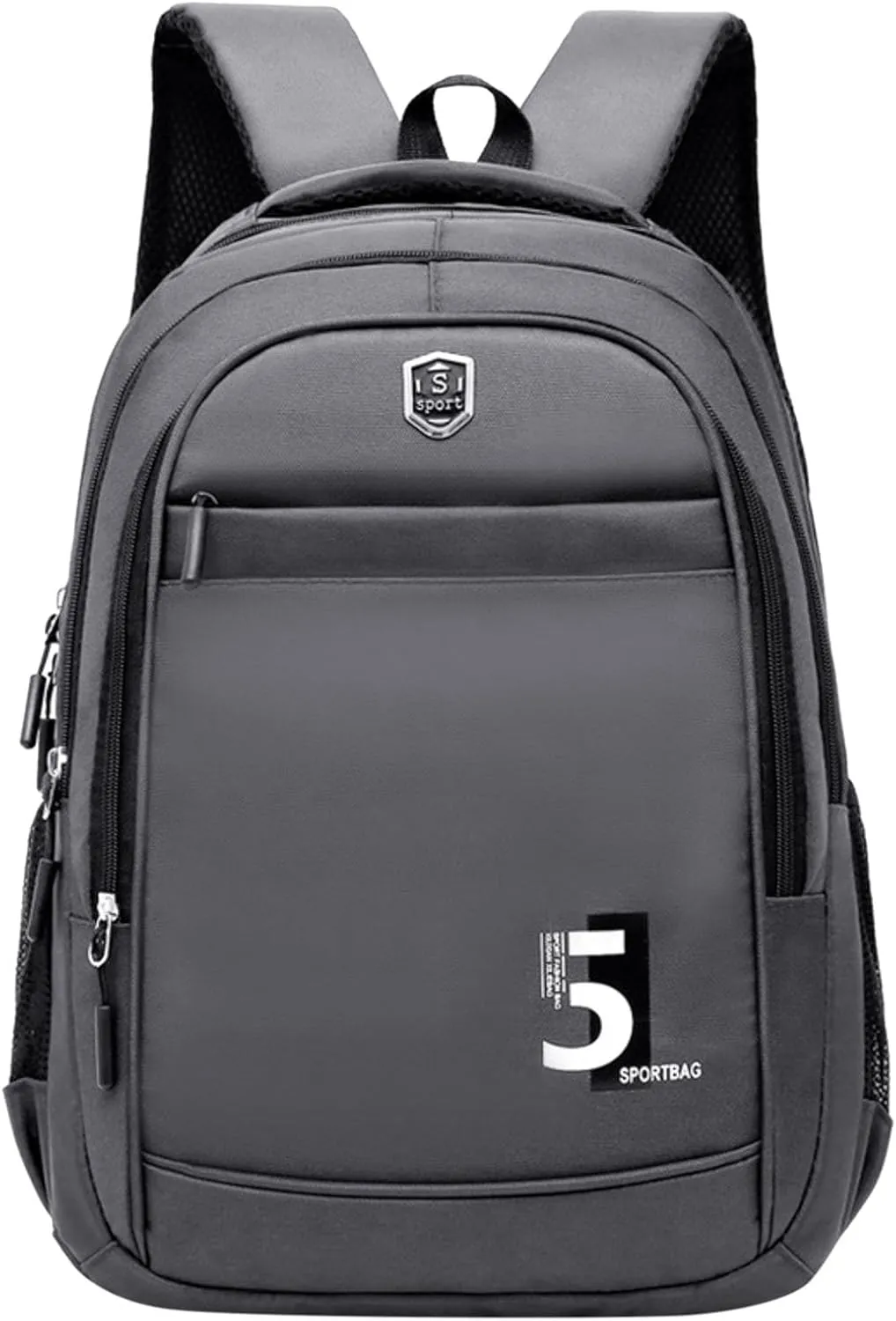 Student Backpack Fashionable New Pattern Simple Solid Color Comfortable Shoulder Strap Backpack with (Grey, One Size)