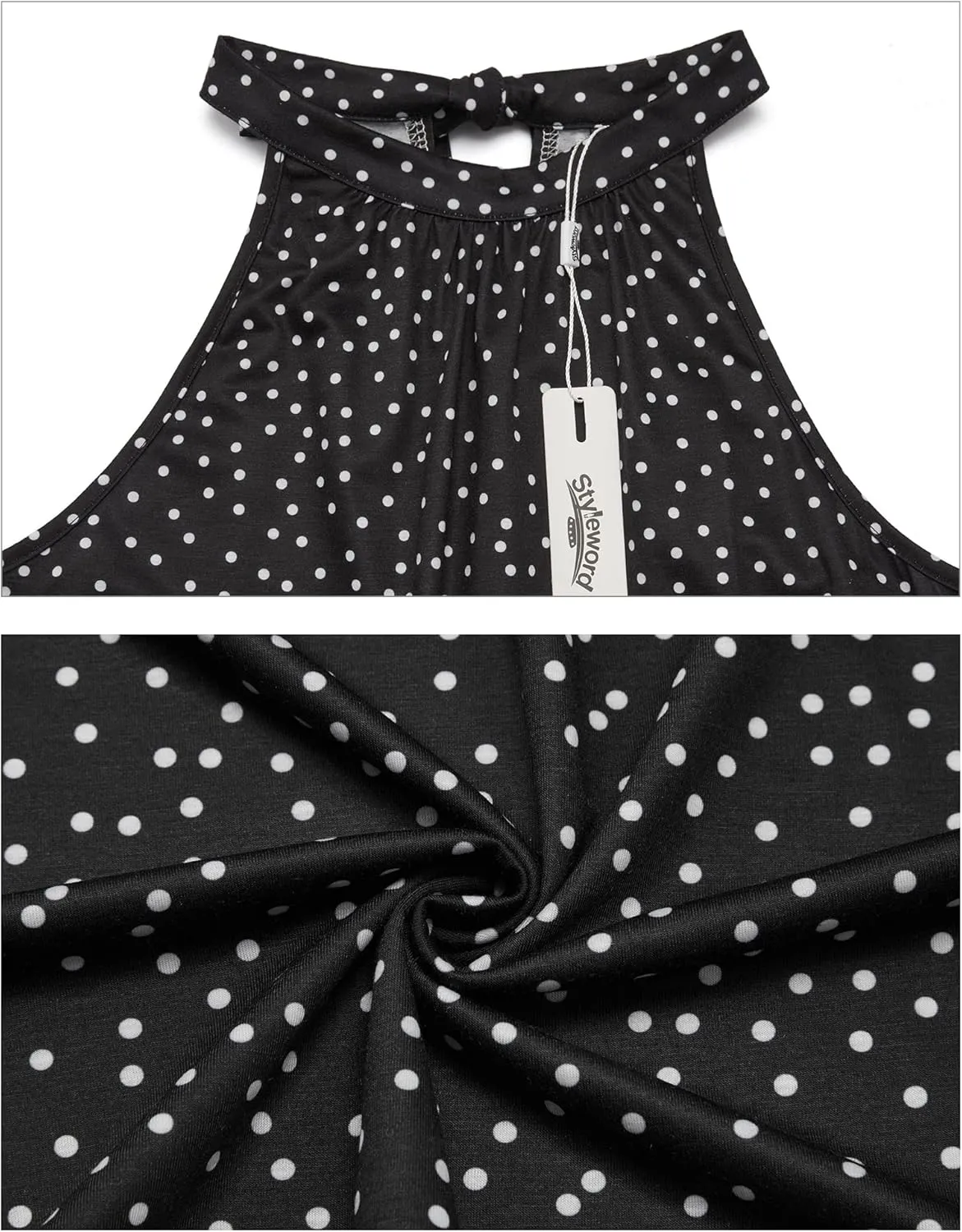 STYLEWORD Women's Summer 2025 Maxi Dress Floral Halter Neck Sexy Party Wedding Guest Long Formal Dress