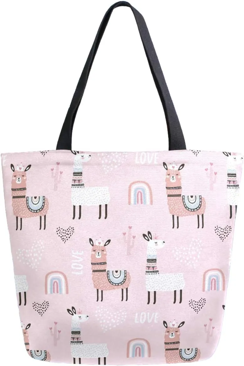 Stylish Cute Pattern Extra Large Shoulder Tote Bag for Beach Travel Weekender Gym Grocery Shopping