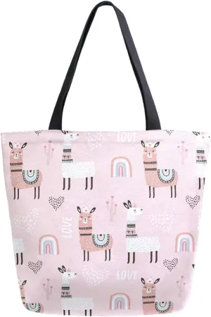 Stylish Cute Pattern Extra Large Shoulder Tote Bag for Beach Travel Weekender Gym Grocery Shopping