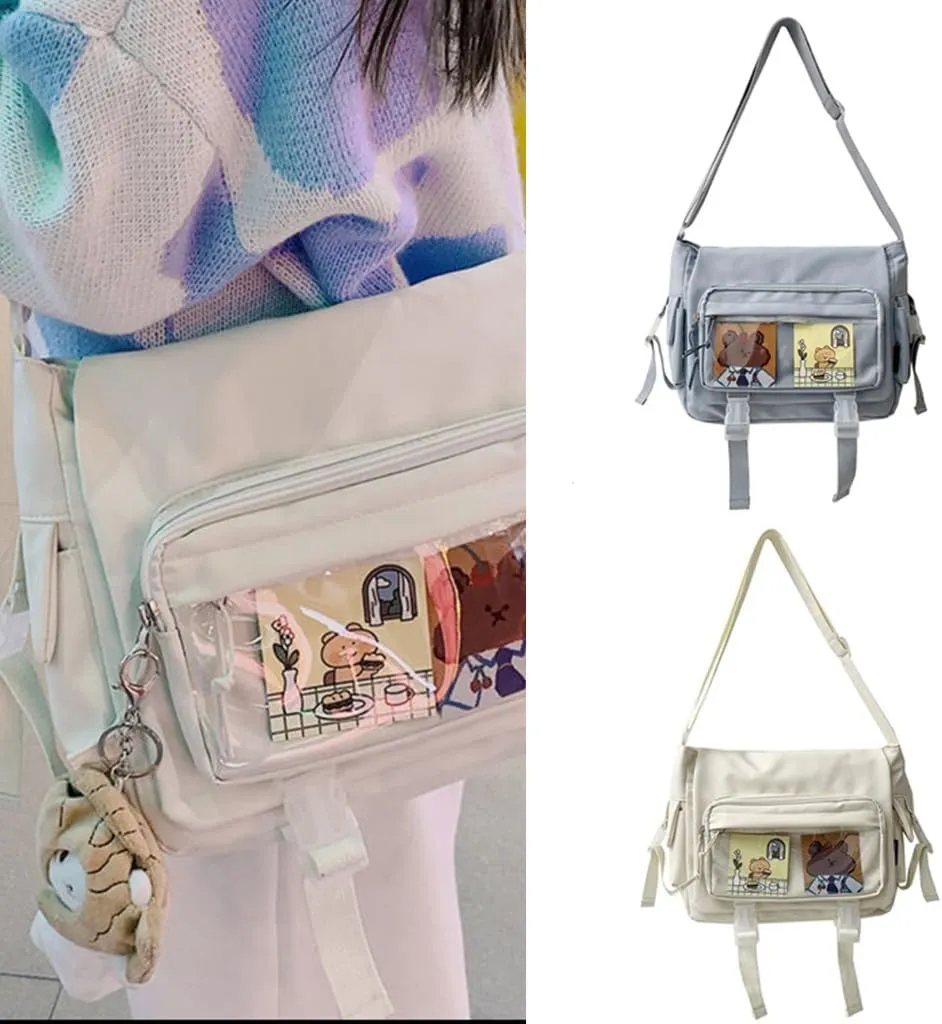Stylish High School Girls Crossbody Bag Nylon Book Bag Women Handbags JK Bags