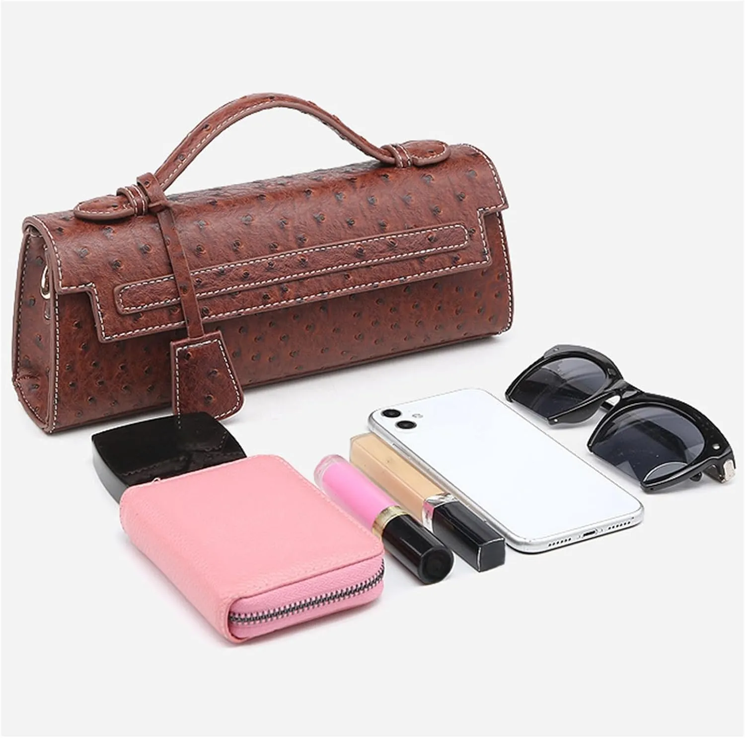 Stylish Ostrich Pattern Women’s Crossbody Handbags - Trendy clutch purses for women formal, Ideal for Daily Use