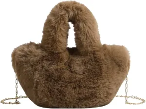 Stylish Plush Handbag for Women Trendy Crossbody Bag Soft and Comfortable Shoulder Bags