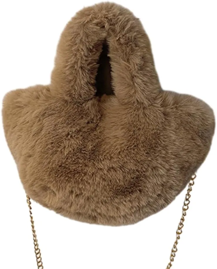 Stylish Plush Handbag for Women Trendy Crossbody Bag Soft and Comfortable Shoulder Bags