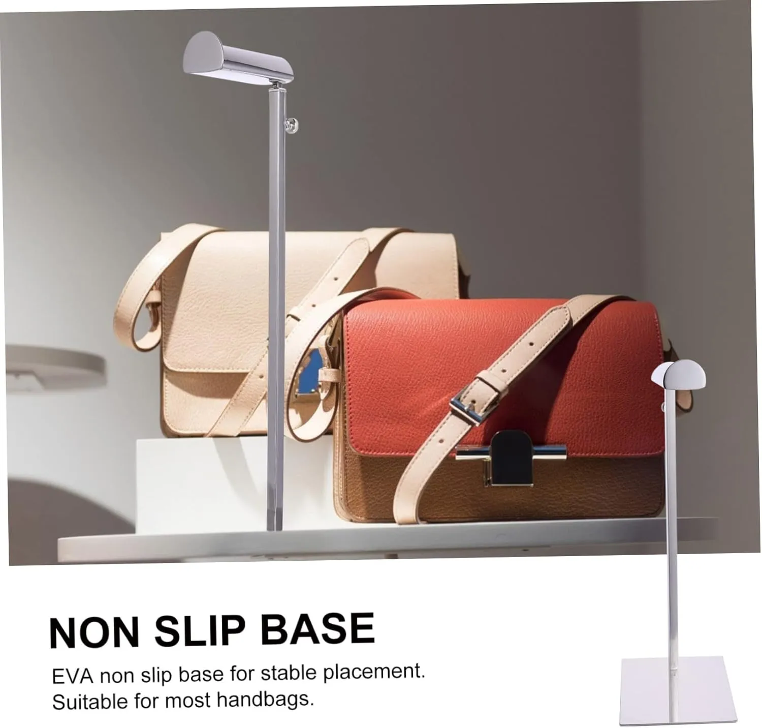 Stylish Purse Stand for Hanging Purses Metal Handbag Rack Multifunctional Display