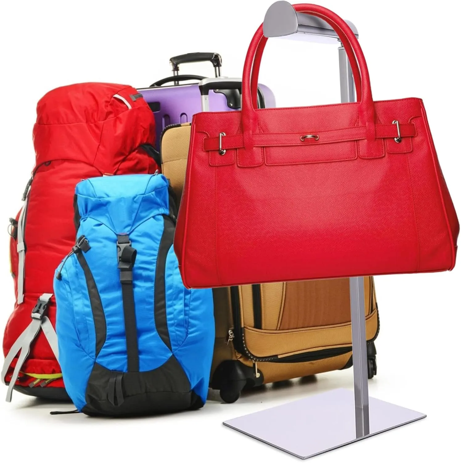 Stylish Purse Stand for Hanging Purses Metal Handbag Rack Multifunctional Display