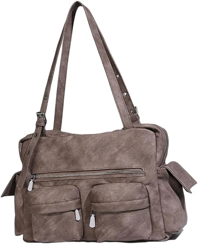 Stylish Underarm Bag for Women and Girls Portable Large Capacity Shoulder Bags PU Leather Handbag for Autumn Winter