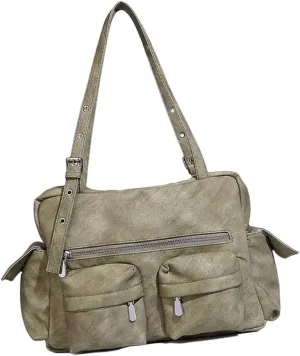 Stylish Underarm Bag for Women and Girls Portable Large Capacity Shoulder Bags PU Leather Handbag for Autumn Winter