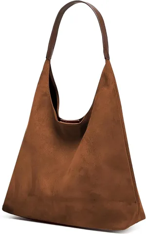 Suede Hobo Tote Bag for Women – Stylish Slouchy Handbag, Leather Work Bag, Women’s Handbags, Hobo Tote Bag for Travel&Office